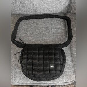 Iris & Rainbow Black Puff Crossbody Bag